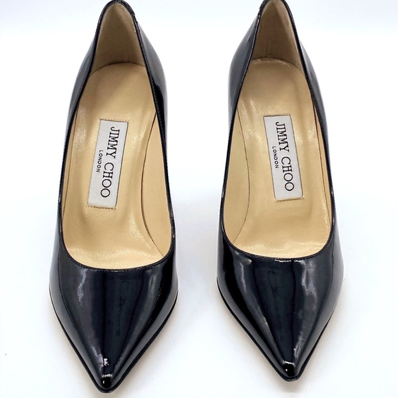 JIMMY CHOO Romy Patent Pointed-Toe 85mm Pumps - Picture 8 of 9